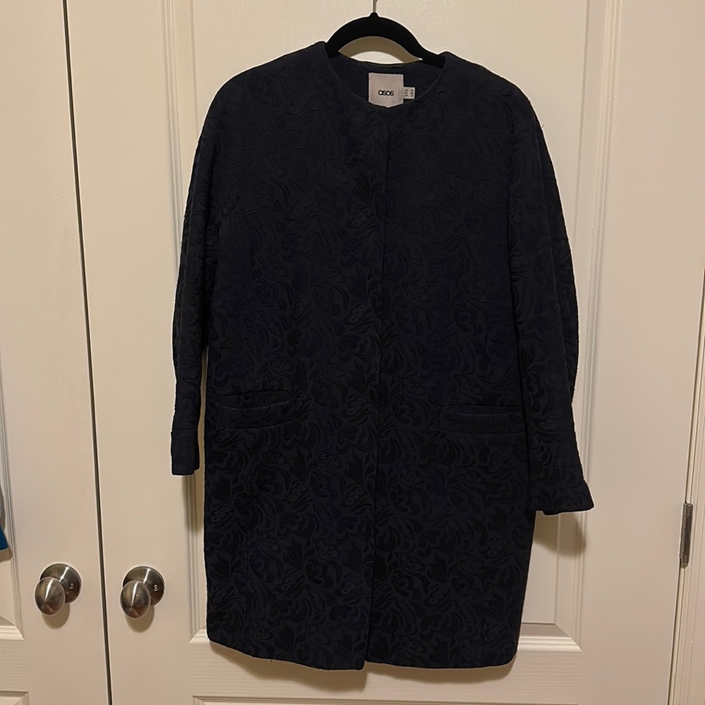 Jacquard longline jacket
